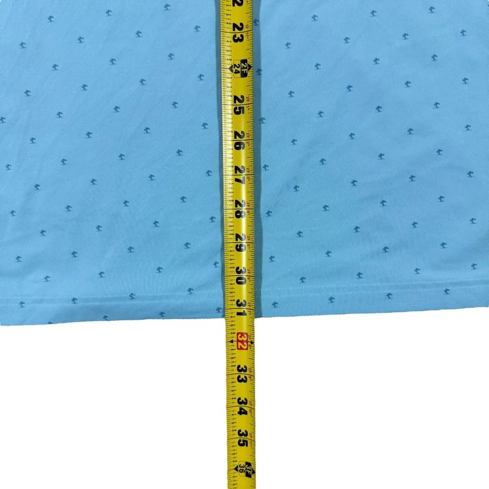 Adidas Primegreen Golf Polo‎ AJGA Blue All Over Logo Print Men's Large GM0276 - Picture 8 of 8